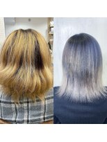 アンフィユヌキャトル(AnFye une Qatll)&nbsp;ブリーチ毛の方を髪質改善縮毛矯正でまとまるヘアへ変身♪