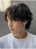 波巻きスパイラルパーママッシュショート無造作パーマ刈り上げ