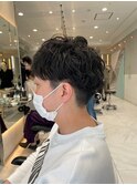 【有坂映哉】束感スパイラルパーマ/メンズ短髪/黒髮ツーブロック