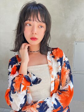 テイラー(Taylor) 【Taylor】大宮 ちょいレイヤーミディ×ネイビーカラー