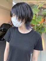 ディア(.eer)&nbsp;ウルフショート×えりあしインナーカラーパープル☆ウルフカット