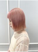 ぷつっとボブ×ベビーピンク