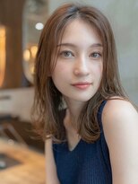 イオ 本厚木(io)&nbsp;20代30代大人かわいいベージュカラー前髪レイヤーカットくびれ