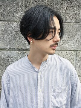 スーハ 恵比寿(SUUHA) 黒髪センターパート/ビジネスきれいめカジュアルヘアメンズヘア