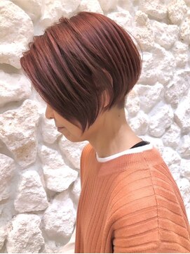 ルア モアナ バイ ヘッドライト 小田原2号店(Lua Moana by HEADLIGHT) 【Moana Lua】#ショート#ショートボブ#オレンジ#大人可愛い