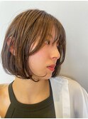 韓国風タンバルボブ/アッシュベージュ