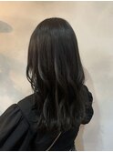 暗髪 ボブ 切りっぱなし 韓国風 髪質改善