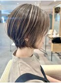 本八幡×ショートボブ×ハイライト