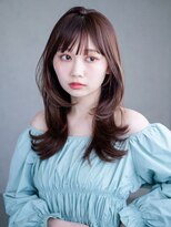 アルバム 池袋(ALBUM)&nbsp;透明感カラーウルフレイヤーロング小顔オリーブカラー_F20143