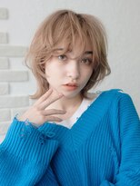 シオン(shion)&nbsp;小顔秋色くすみベージュボブルフ透明感カラー_49177