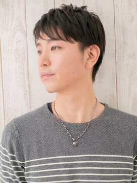 ダンディ館アダム 戸頭店 シックに決める！斜めバングくせ毛風うるツヤショートF戸頭