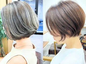 ランプ(Lamp)の写真/【白髪】最高級イルミナカラーの白髪染めがお手頃プライスで♪明るめやしっかりと染めたい方にオススメ！