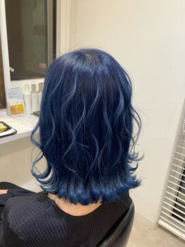 ヘアーデザイン シーベル(HAIR DESIGN SEA BELLE) ケアブリーチ×サファイアブルー！instagram:@0730_ysnr.t