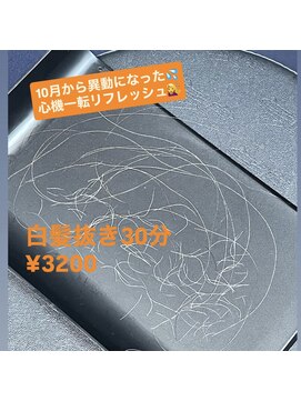 増毛エクステ専門店 エクステルーム 渋谷店(exteroom) 白髪抜きで、はじめましてのご挨拶に自信が持てる！