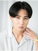 ビジカジ重めかき上げツーブロック社会人メンズカットg名護大東