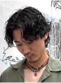 大人のグランジウルフパーマ