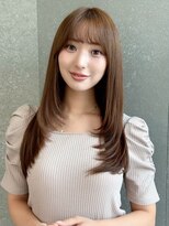 レーヴバイロンド 仙台(Reve by Lond) 顔周りレイヤー髪質改善縮毛矯正前髪カットミルクティーベージュ