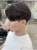 横浜駅メンズカットメンズパーマニュアンスパーマセンターパート