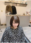 切りっぱなし内巻きボブ