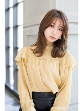 トティア 梅田(Totia) 【Totia梅田】Aバング×小顔に見せるヘア×クリアグレージュ