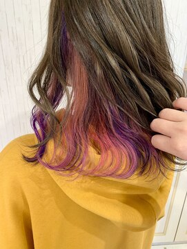 カペリベラ CapelliBella 香里園店 インナーカラー☆ピンク&パープル