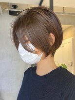 クールショートボブミニボブケアブリーチマッシュベージュカラー