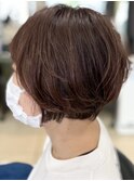 大人可愛い襟足ギリギリショートスタイル/ゆるふわ/30代40代50代