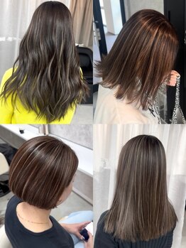 カフネヘアー(Cafune' hair)の写真/【白髪は染めずに活かす☆】白髪の悩みはコントラストハイライトで可愛く解決◎脱白髪染め 【広島/袋町】