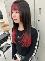 シカ 神戸三宮元町店(Cica)&nbsp;ケアブリーチ　グラデーション　フェイスフレーミング　レッド