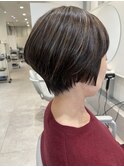 丸みショート×白髪ぼかし【溝の口美容室】