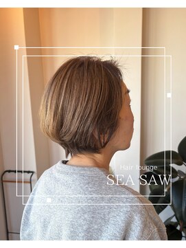 シーソー(SEA SAW) ショート/ナチュラル/ハイライト/白髪ぼかし/イルミナカラー