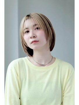 ソイクフ 四条大宮店(SOY-KUFU) 20代30代40代イメチェン似合わせカットハイトーンボブ