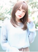 グレージュ/ベージュ/美髪カラー/透明感カラー