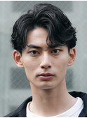 センターパートフェザーパーマフェザーショート毛流れfifth原宿