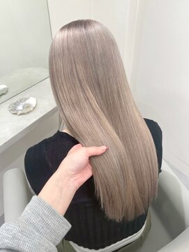 ベレーザ 渋谷神南(Beleza) 15662ブリーチ＆ダブルカラー渋谷レイヤーミルクティーベージュ