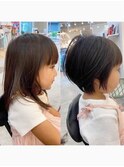 キッズカット☆女の子ショートボブ前髪あり大人ガーリー☆本厚木