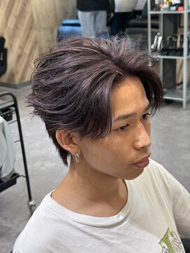 クローマン バイ ビカム(CHROMAN by become) フェザーショート/パープルピンク