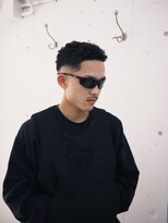 ウェルネス(Wellness) メンズ/フェード/ブッダパーマ/スパイキーショート/ブリーチ10