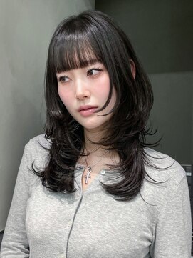 アルバム 渋谷パルコ(ALBUM) 前髪カット顔周りレイヤーウルフレイヤーロング_F1676