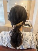 ゆるふわローポニーテール