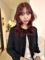 ニコフクオカヘアーメイク(NIKO Fukuoka Hair Make)&nbsp;〈NIKO〉ハッシュカット.ダブルカラー.レイヤー.ワインレッド