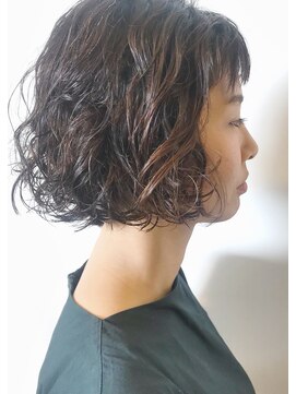 シュリープ 明成店(shleep) 切りっぱなしパーマボブ