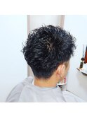 メンズショートスパイラルパーマ