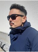 2ブロックパーマ風フェード