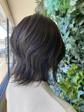 ヘアー アンド リラックス レーヴ 臼井店(Hair&Relax reve) マットグレイ×外ハネウルフ