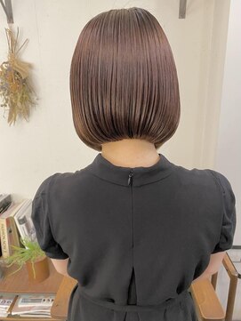 ベック ヘアサロン(BEKKU hair salon) マロンブラウンが可愛い×艶々パツっとボブ