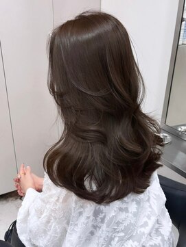 ベレーザ 渋谷(BELEZA) ba2057透明感暗髪ショコラアッシュ顔回りレイヤーミストバング