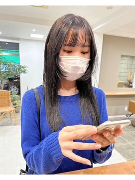 シンス(Since) サイドバングレイヤー シンプルセミロング
