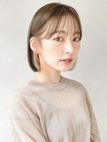 レクタ(RECTA)&nbsp;★斜めバングレージュカラーデザインカラーシルキーベージュボブ