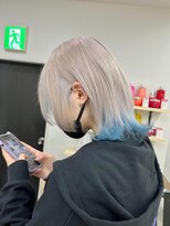 ジゼル(gisele)&nbsp;(堀江)ホワイトシルバー×ライトブルー